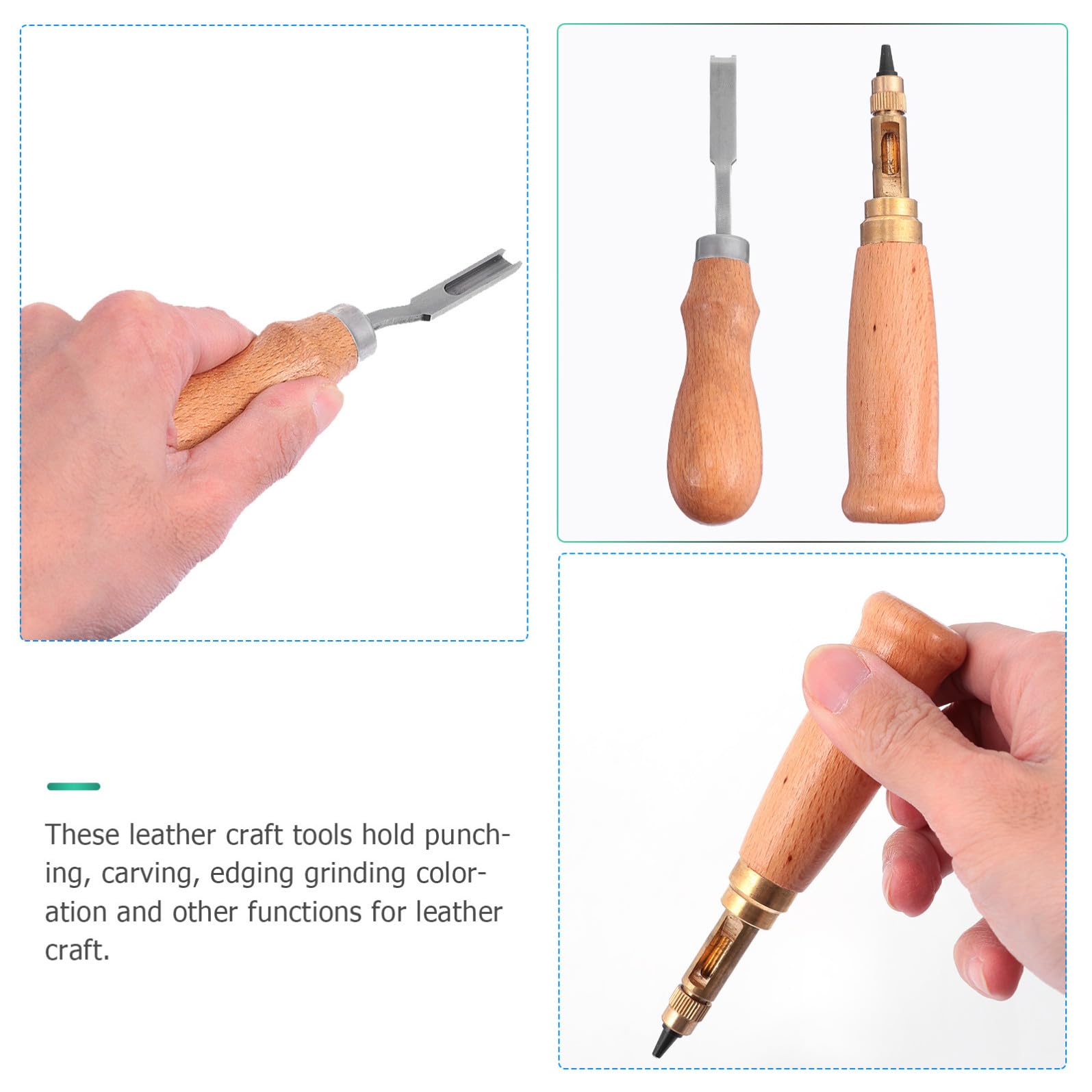 18 Piezas Kit de Iniciación Artesanía en Cuero para Principiantes