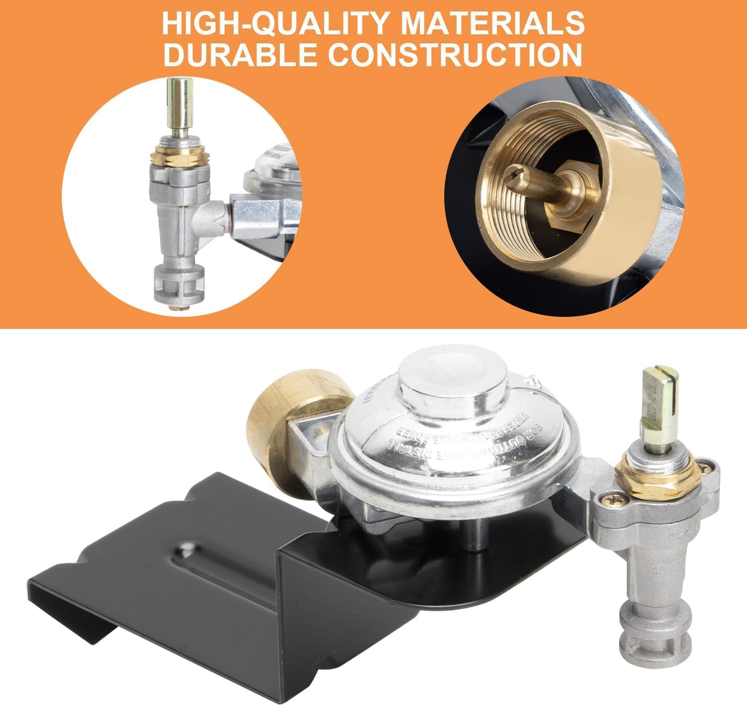 64866 Valve & Regulator Assembly for Weber Q1000 Q1200 Series Grill Replacement Parts for Weber Gas Grill Regulator Webber Parts for Weber 1200 Grill Accessories Q Grill Replacement Parts 50060001