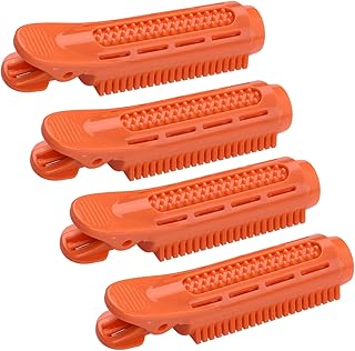 Conjunto de 4 rolos de cabelo conjunto de grampos de cabelo para cabeleireiro kit de onduladores de cabeleireiro faça você mesmo, ferramenta para modelar cabelos estilo de cabelo,bobes,rolos de cabelo,encrespadores de cabelo,ferramentas de curling Orange