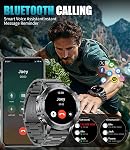 SUNKTA Une montre intelligente pour les hommes,1.45" HD Fitness Tracker Watch avec 100+ Modes sportifs, taux de cœur,SpO2 Tracker,Construire en Amoled Display,Multifonctionnel Smart Watch pour Android iOS (FV10-L)