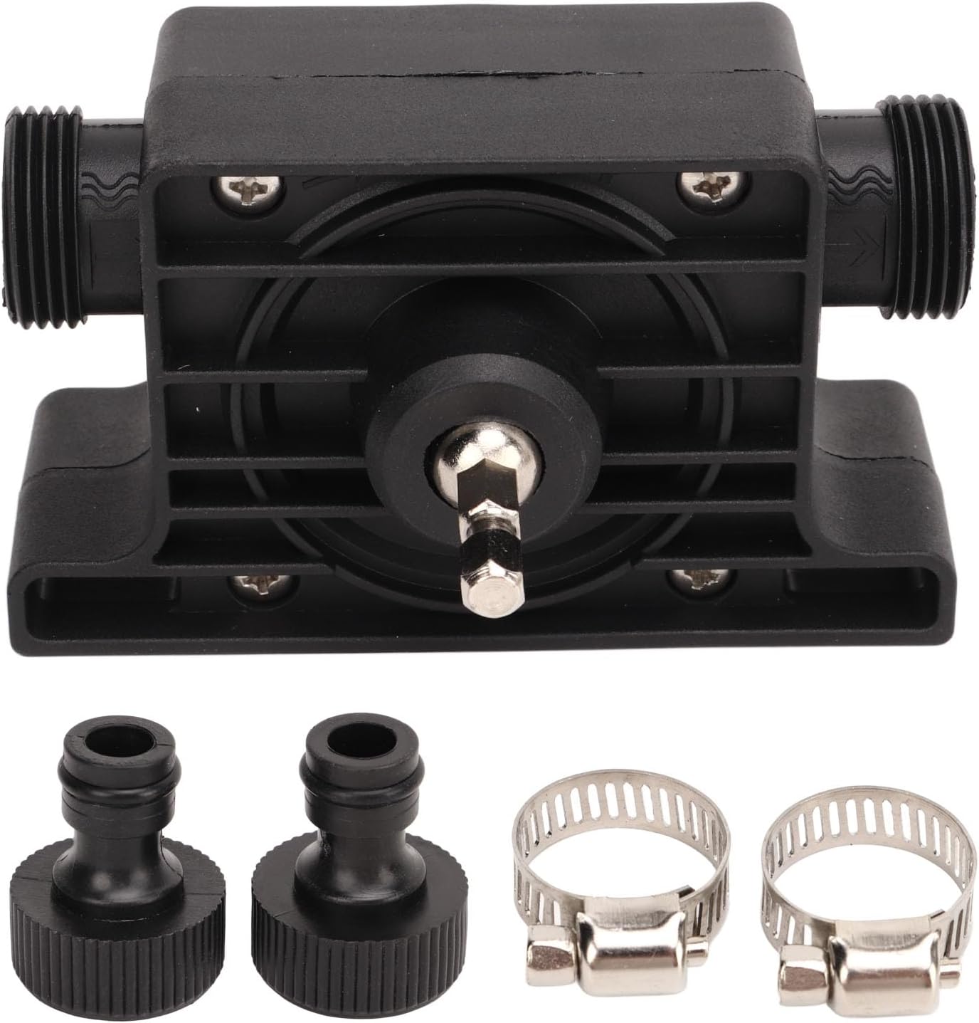 Electric Drill Drive Pump,Self Priming Liquid Transfer Drill Powered Water Pump Wiht Connectors, Clamps Portable Fluid Transfer Pump for Water Gasoline Oil Diesels Fluid