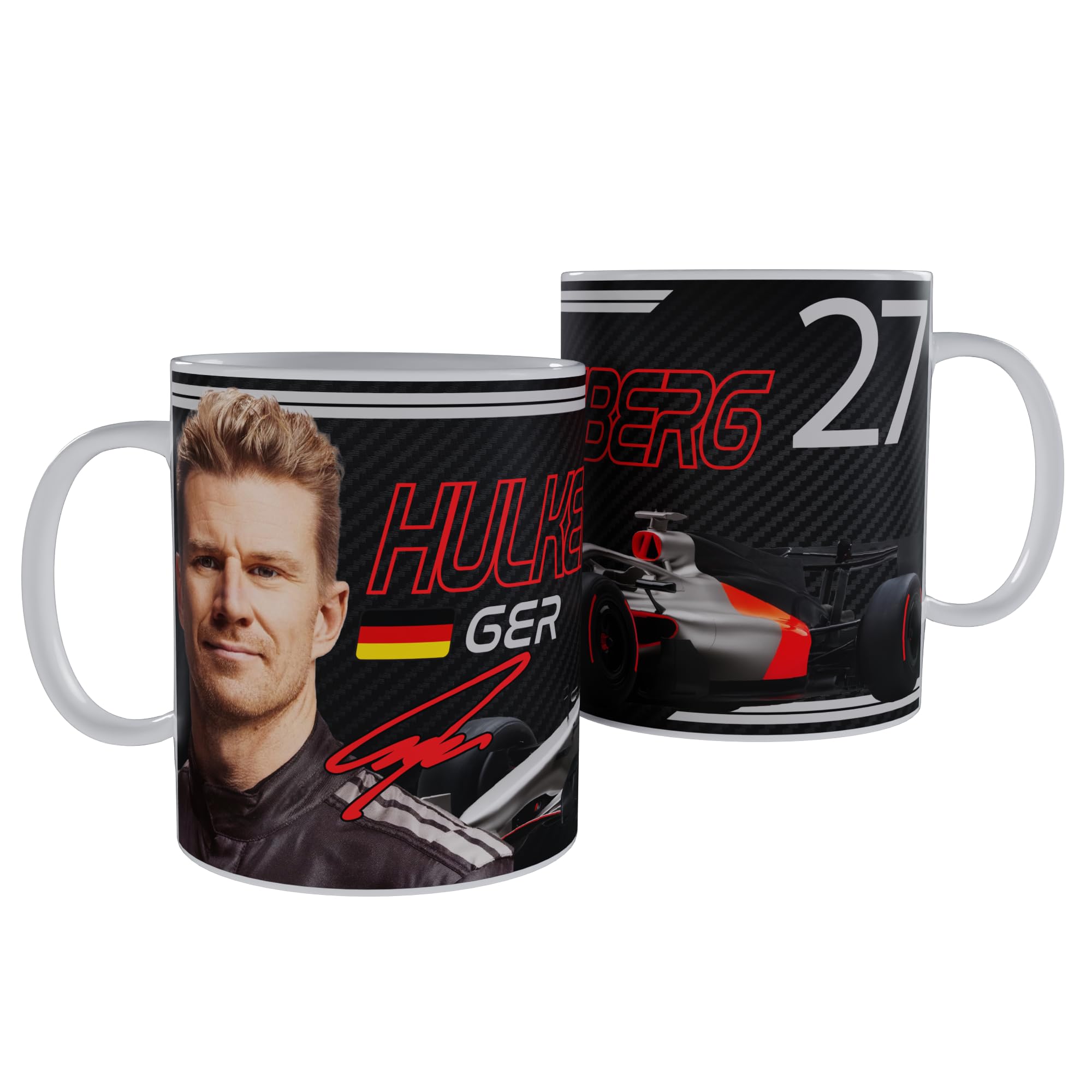 Hulkenberg Mug F1 Inspired Racing Fan Gift 11oz Ceramic Mug 2026 (Black)