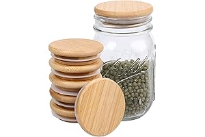 Bamboo Lidded Mason Jars - Sustainable, Reusable
