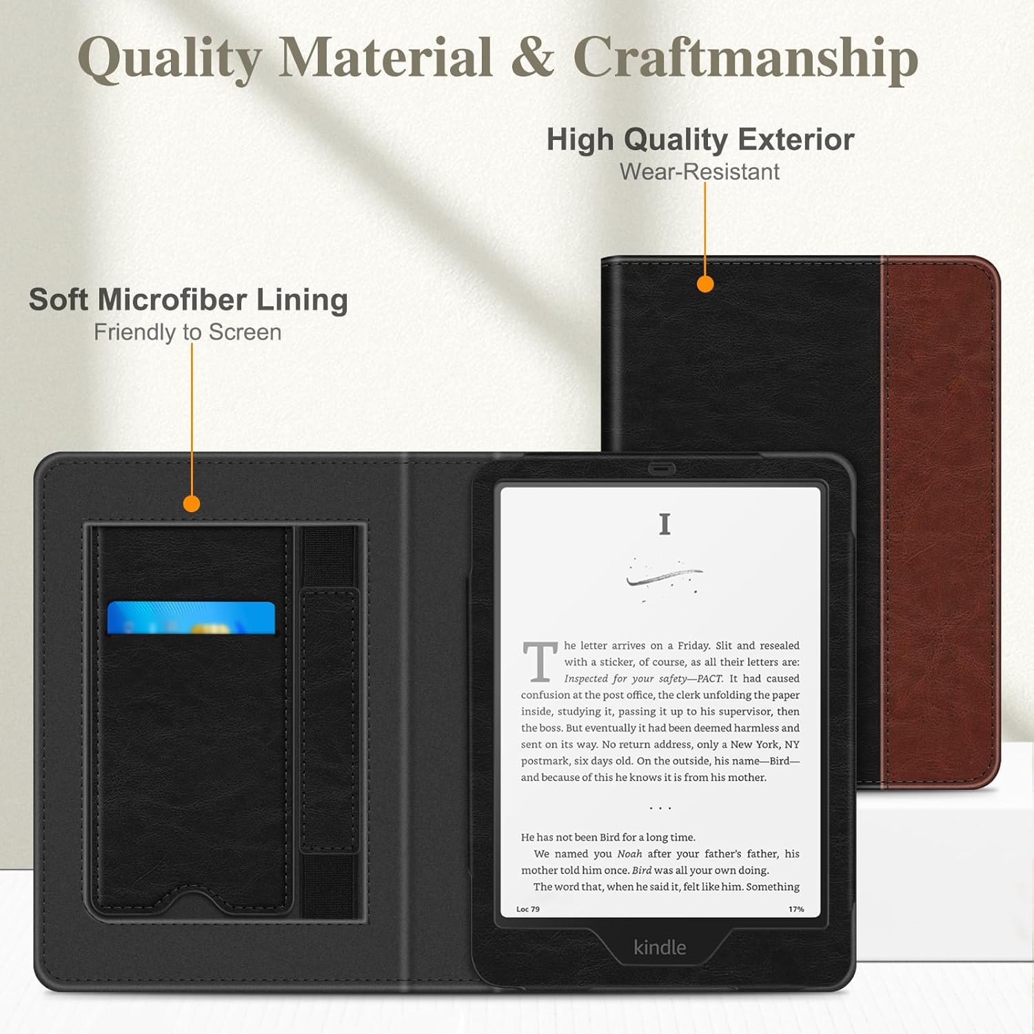 Fintie Case for 7"/6.8" Kindle Paperwhite(12th/11th Generation-2024/2021) and Kindle Colorsoft Signature Edition -Slim Foldable Stand Cover Auto Wake/Sleep for Paperwhite 2024, Dual Color