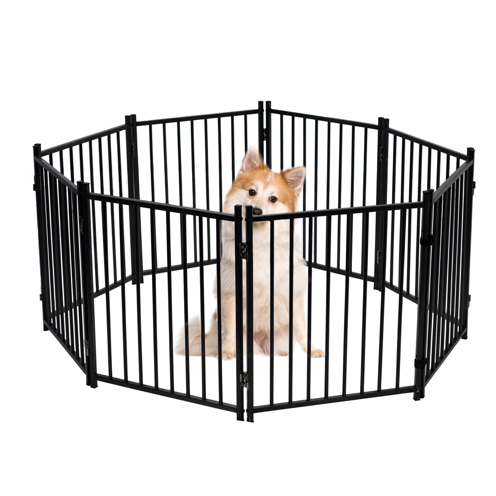 Dog Playpen Indoor, 4 6 8 Panels Metal Dog Fence,Playpen for Medium/Small Dogs, Portable Pet Puppy Playpen for Indoor Outdoor (8pcs)