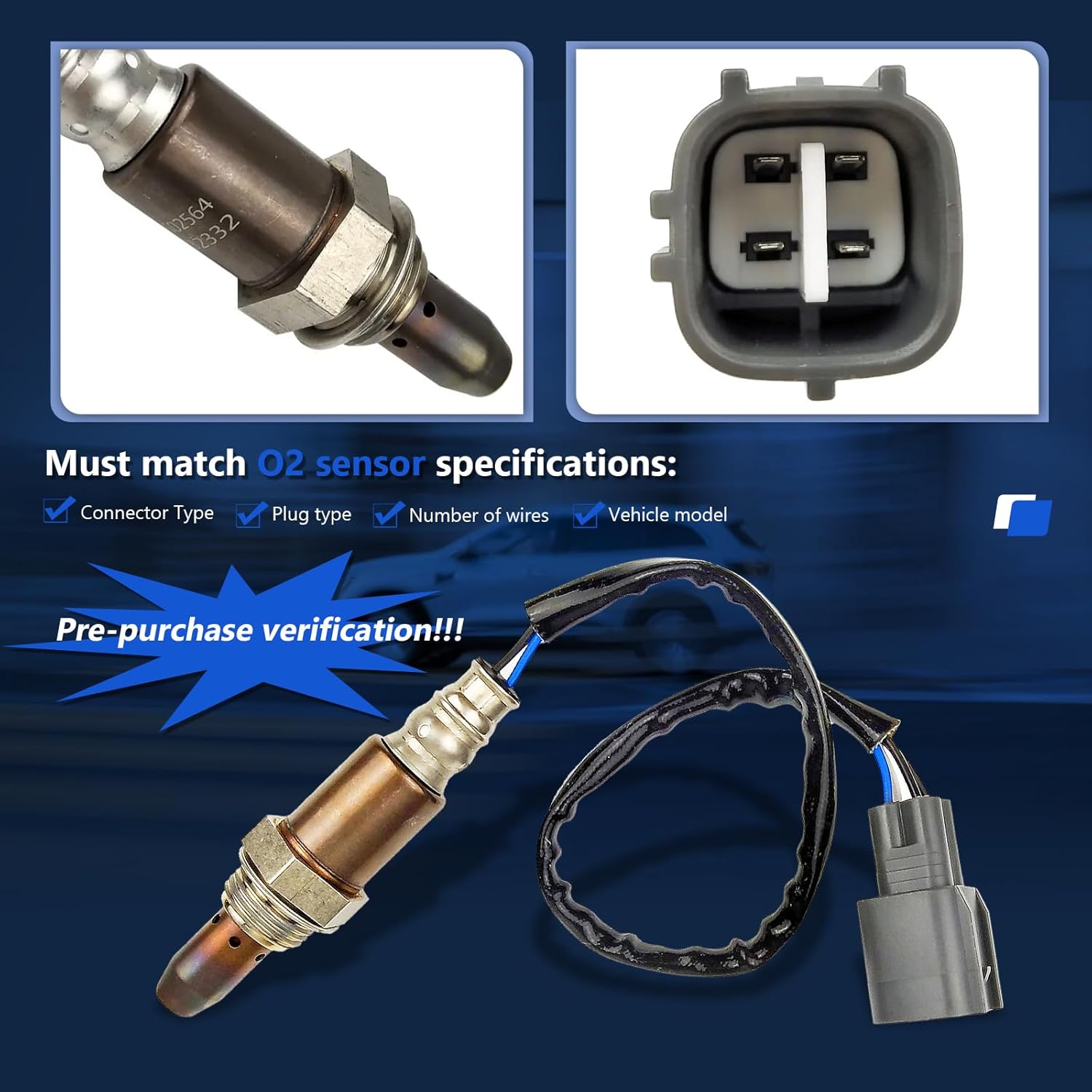 Maxfavor 234-9022 Oxygen Sensor O2 Sensor Compatible with Lexus ES350 RX350 Toyota Avalon Camry Highlander Rav4 Tacoma Venza Right Side 02 Sensor Replace 13735 15571 15962 75-4236 24827