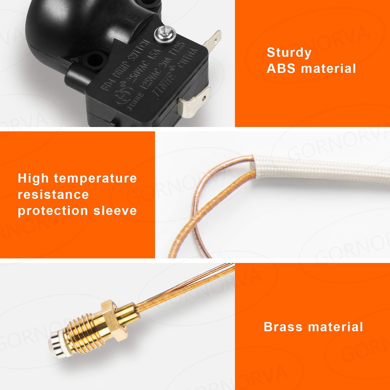 GORNORVA Patio Gas Heater Repair Replacement Parts for Room Heaters Garden  Outdoor Heaters with Thermocoupleu0026Pour Switch Controls : Amazon.ca: Patio,  Lawn u0026 Garden
