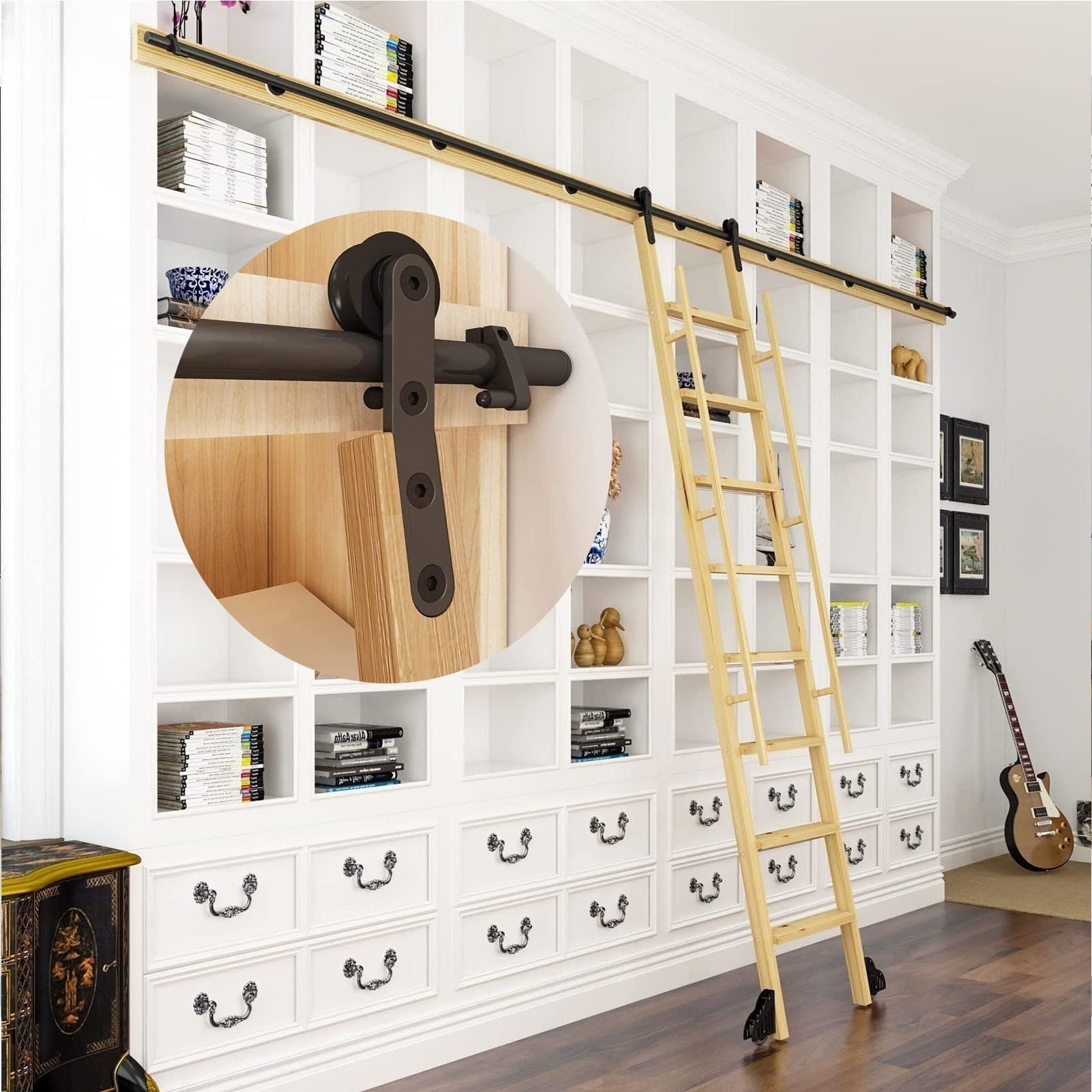 Rails tubulaires ronds de quincaillerie pour escalateur et porte de grange suspendue