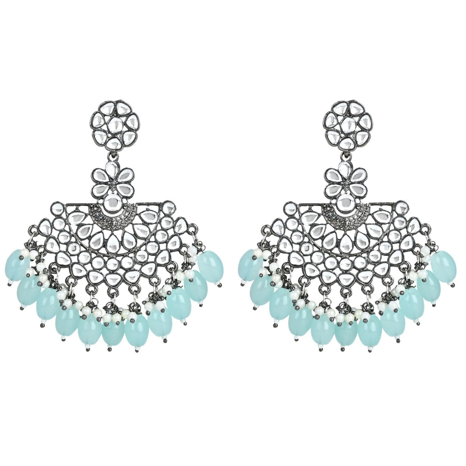 See full amazon price history chart for I Jewels Ethnic Stylish Silver Oxidised Kundan Pearl Chandbali Earrings For Women And Girls (E3106ZSb) I Jewels Ethnic Stylish Silver Oxidised Kundan Pearl Chandbali Earrings For Women And Girls (E3106ZSb) (B0CJ73RFKL) Amazon Price History, Amazon Price Tracker