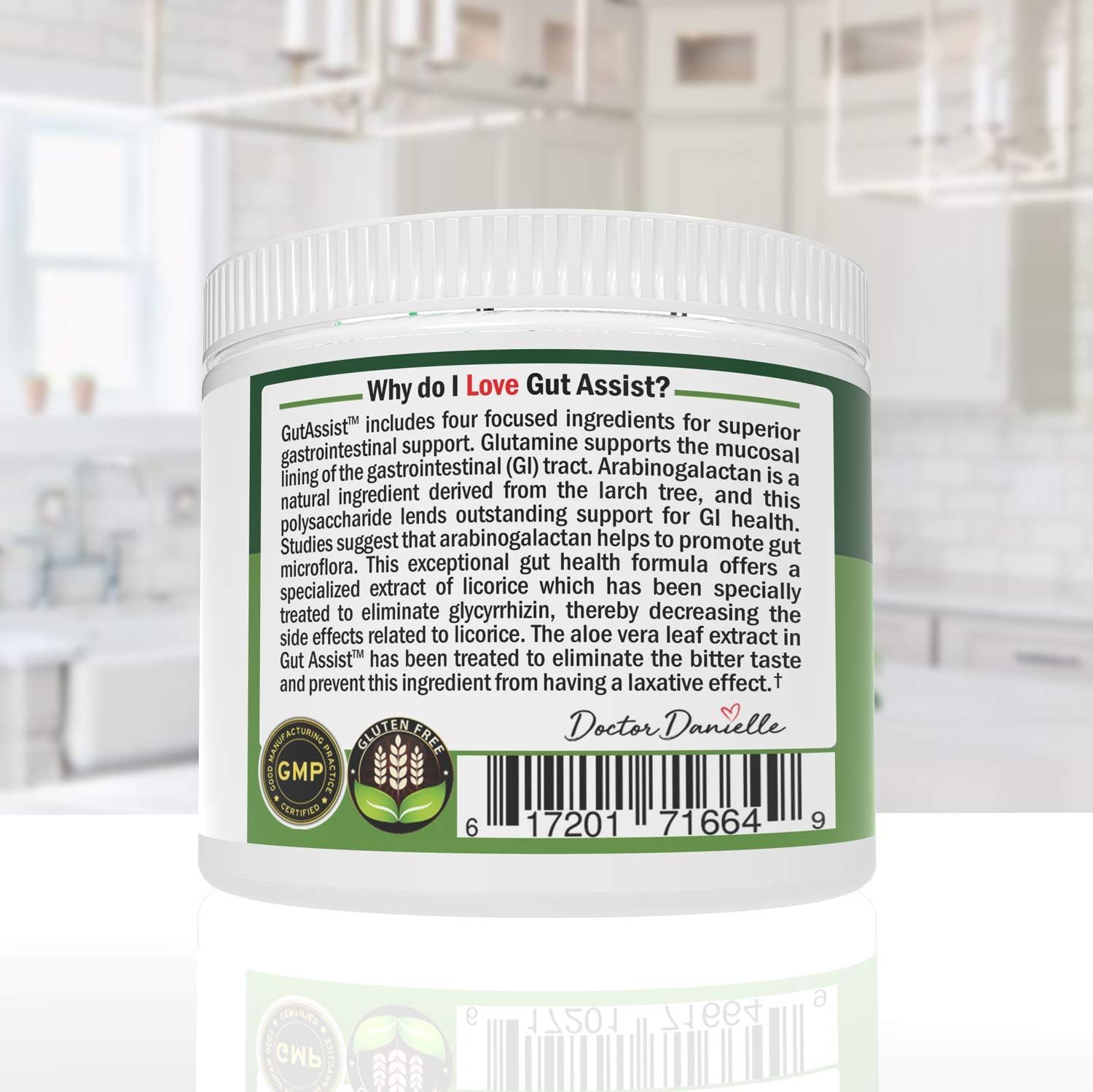 Gut Assist - Leaky Gut Repair Supplement Powder - Glutamine, Arabinogalactan, Licorice Root - Supports IBS, Heartburn, Bloating, Gas, Constipation, SIBO from Doctor Danielle : Health & Household