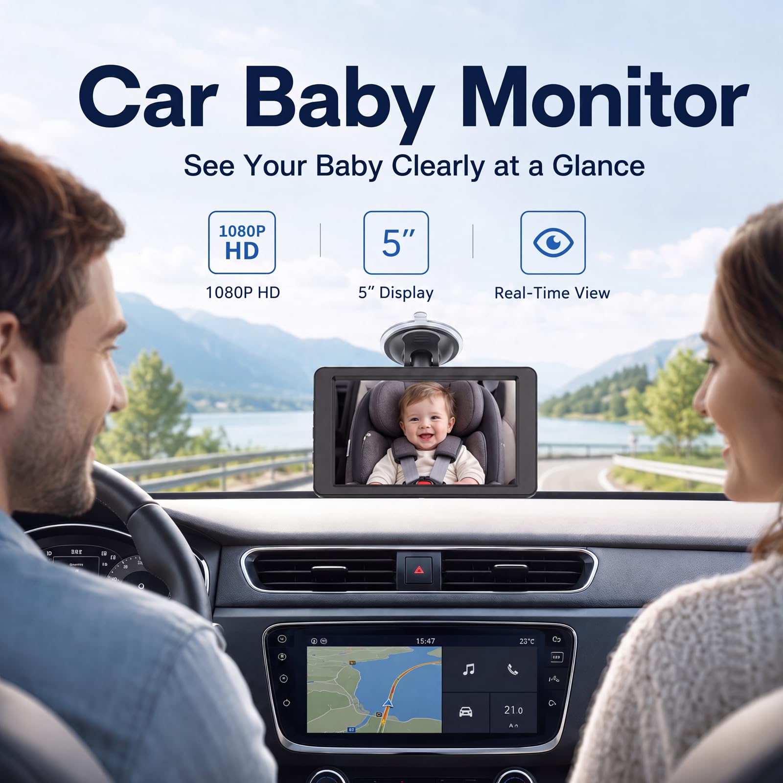 Baby Kamera Auto Weitwinkel-HD für die Beobachtung von Kindern