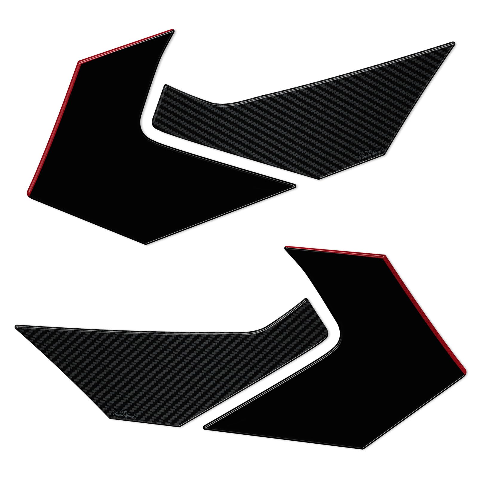 Resin Bike Autocollant Moto Compatibles avec Honda NT 1100 2020-2024. Protections Latérales de Réservoir Contre Les Chocs et Les Éraflures. Autocollant 3D Résinés Made in Italy