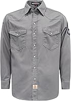 Vista 17 de BOCOMAL Camisas FR 6.25oz Camisas de soldadura ligeras resistentes al fuego Camiseta retardante de fuego para hombres