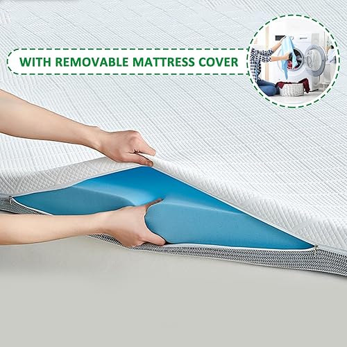 Miniatura 7 de Protector de colchón de gel individual, cubrecolchón de espuma viscoelástica Queen, funda de colchón de gel refrescante tamaño King, cubrecolchón de