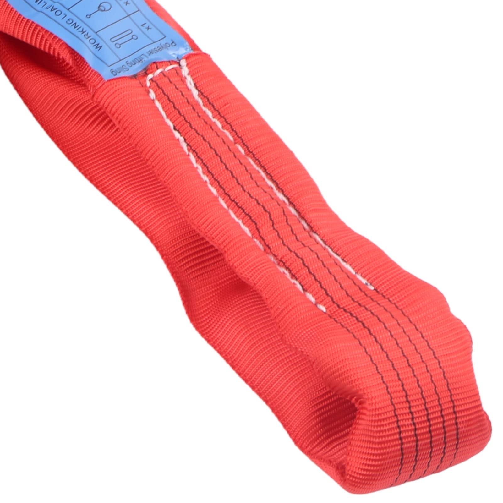 Sangle de Levage Plate 5T, Corde de Levage de Grue en Polyester avec Boucle à Double œil 4 Mètres, avec Tissage Multicouche, pour Le Transport des Ports de Machines de Navires