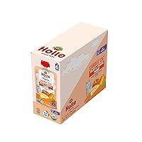 Vista 22 de Holle Bolsas orgánicas de comida para bebés, puré de plátano y llama para bebés con plátano, manzana, mango y albaricoque, (paquete de 6) bocadillos