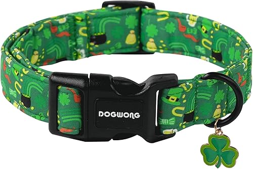 Miniatura 21 de DOGWONG Collar de algodón y cáñamo para perros, collar rosado resistente ajustable de tela natural suave para mascotas, lindo collar de boda