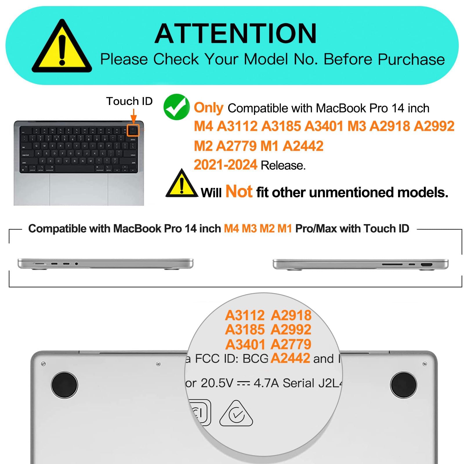 Dl3 Mobilak Compatible with MacBook Pro 14 inch Case 2024 2023 2022 2021 M4 M3 M2 M1 Pro Max A3112 A3185 A3401 A2918 A2992 A2779 A2442 Chip Touch ID, Protective Hard Shell Case Cover (Gray)