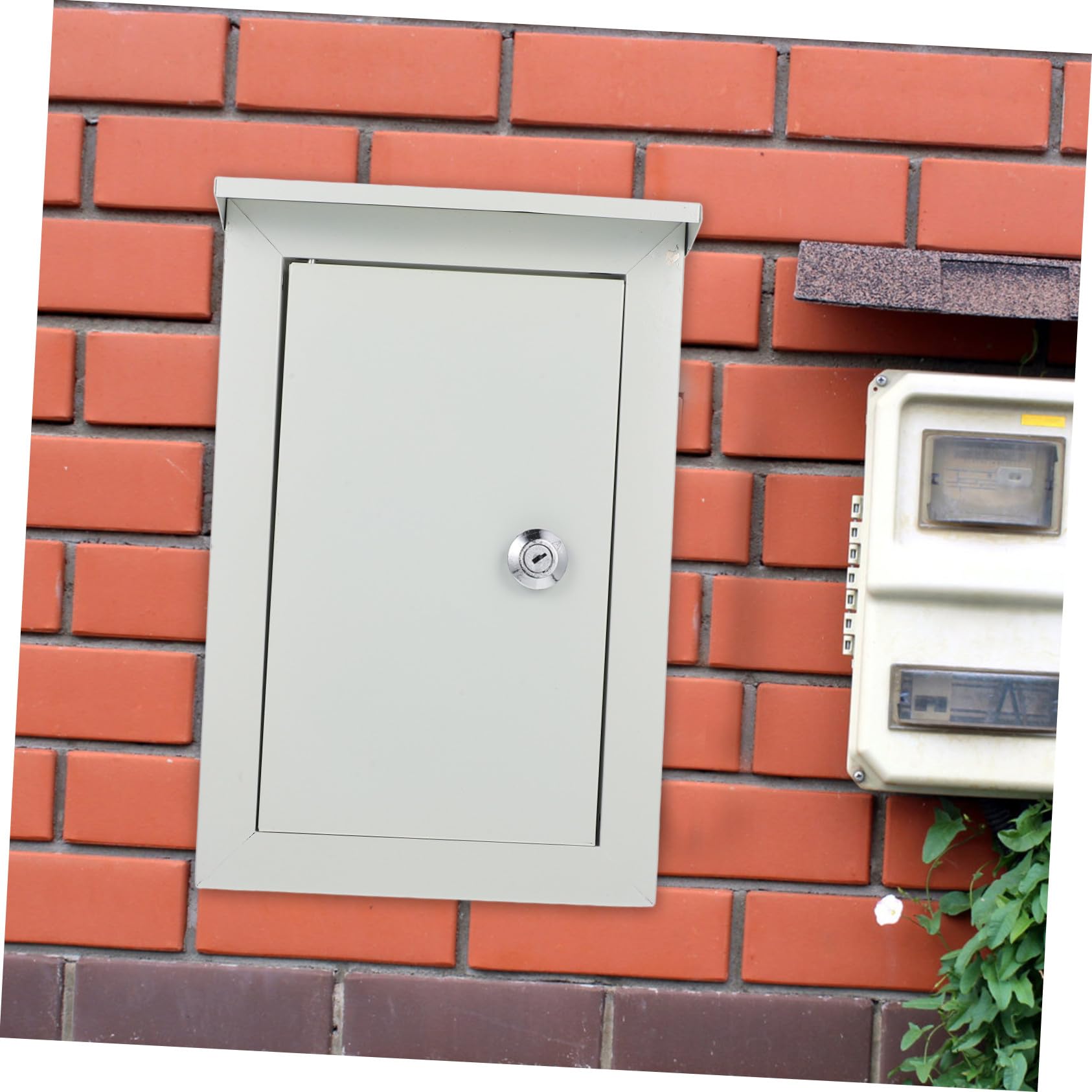 Coffret Électrique Extérieur en Aluminium Beige à Montage Mural