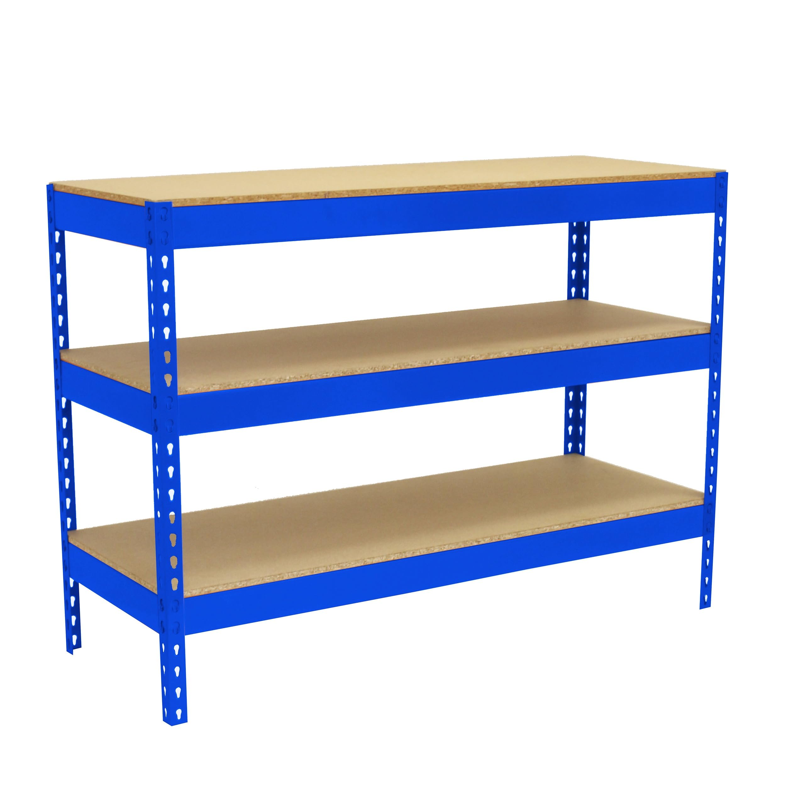 Simon Rack Banco de Trabajo Taller 1500x750 mm - BT Basic | Capacidad Carga 400 kg, Montaje sistema clic, Pintura anticorrosión, Azul