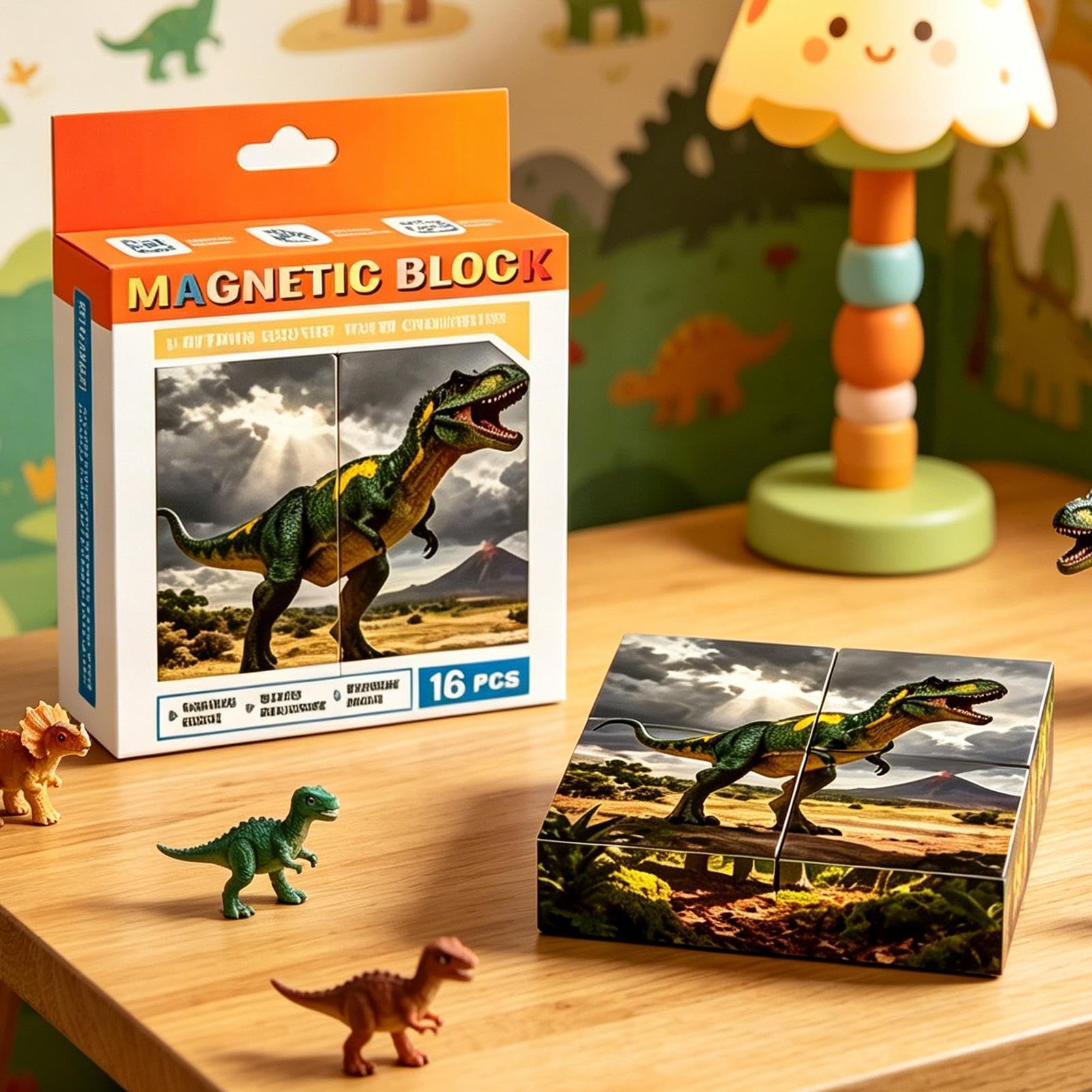 Magnetici Per Bambini Giocattolo Educativo Da Costruzione A Tema Dinosauri