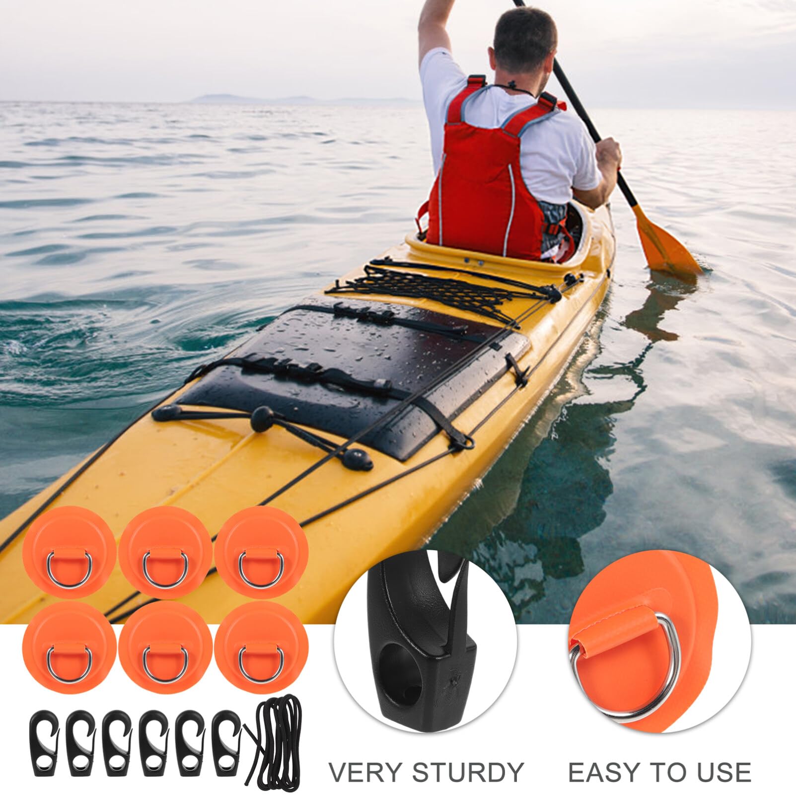 BESPORTBLE Parche De Anillo d Accesorio para Tabla De Paddle Surf Parche para Hebilla De Anilla d para Bote Inflable Uso Kayak y Paddle Surf
