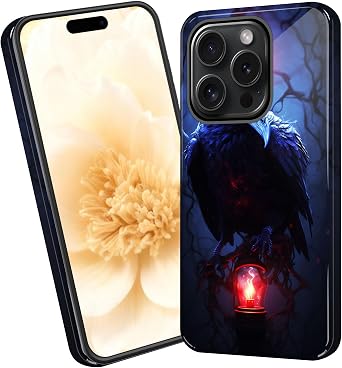 for iPhone 11 Pro Max Case,Dual-Layer Hybrid Phone Cover with Military-Grade Protection, Durable Shockproof & Anti-Scratch Design, Non-Slip Grip,Magic Raven Red Lamp