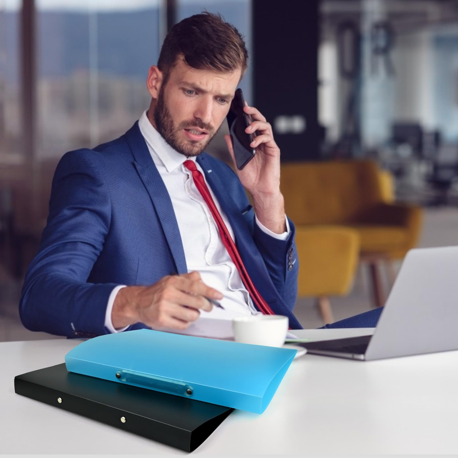 Raccoglitori Ad Anelli A4 38mm - Confezione Da 5 Colorati Con Tasca E Etichette - Foto 8