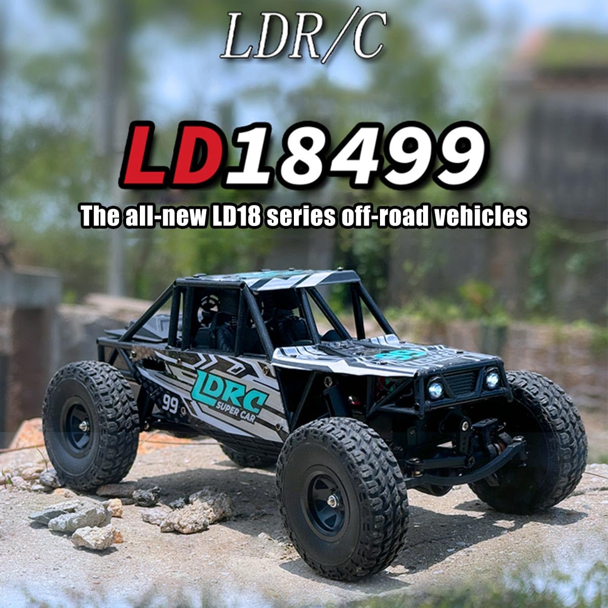 Samochód terenowy RC 1/18, 2,4 G, 3CH, rama rurowa RC, pojazd wspinaczkowy, model samochodu wspinaczkowego RC, 10 km/h, mini RC Crawler Car zabawka, prezent dla dorosłych -RTR