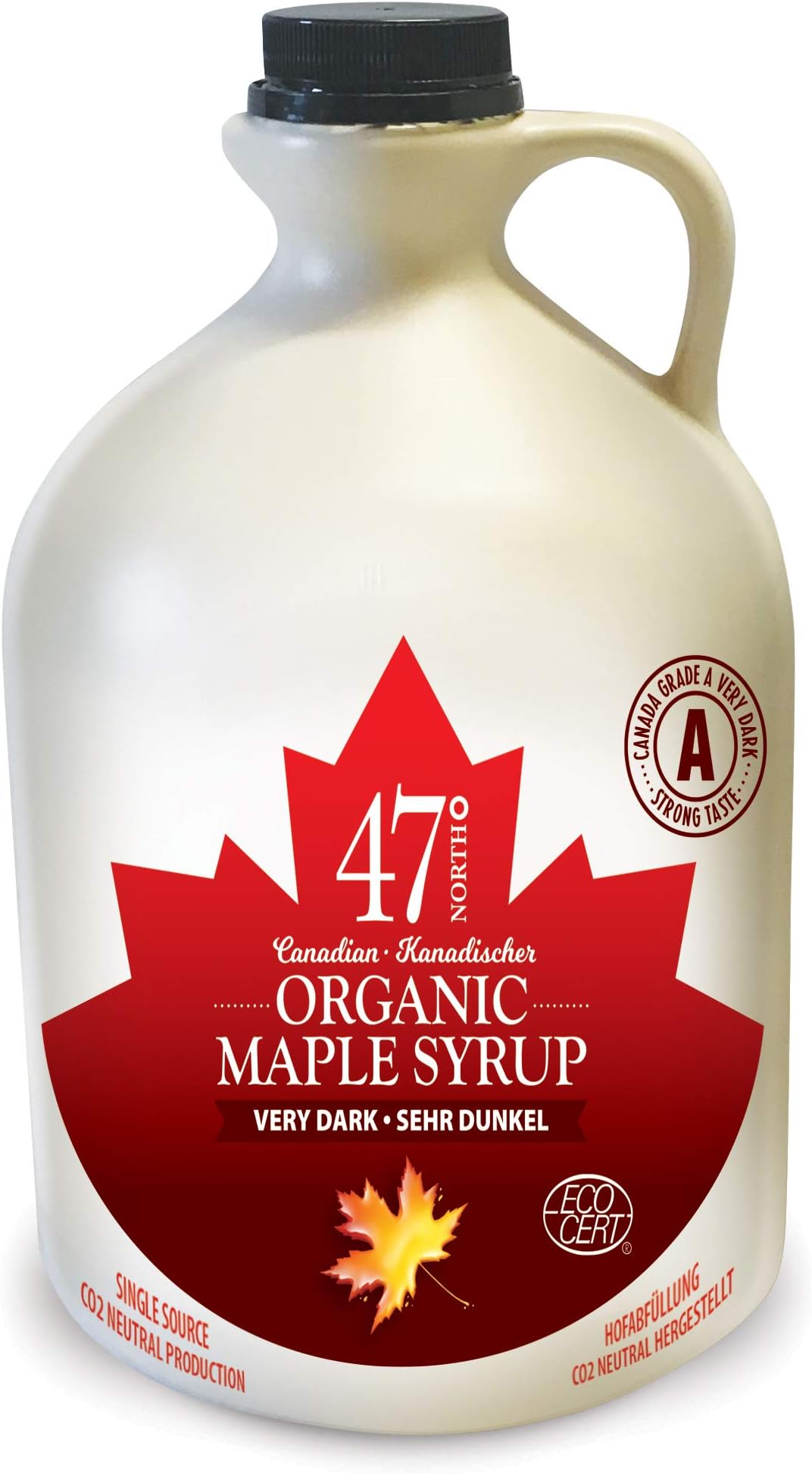 47° North Single Source Canadian Organic Maple Syrup, Grade A 500ml (500ml, Very Dark)