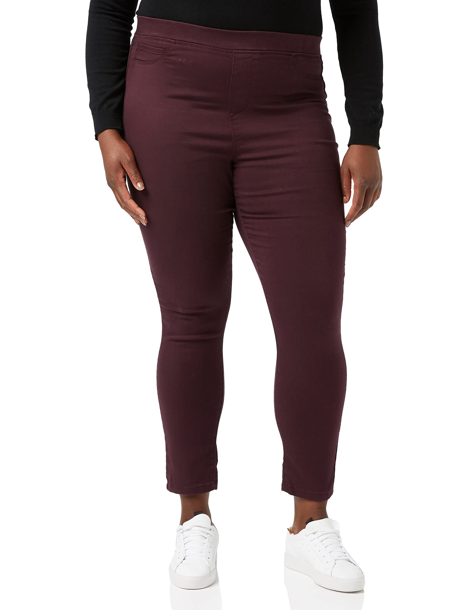 Smart Living Women's Skinny Fit Denim Jeggings with Pockets - Classic Casual Trousers in Purple | Size: 8