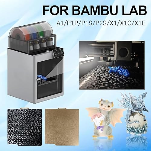 Miniatura 5 de Placa IdeaFormer PEI texturizada y PEO lisa en diamante para Bambu Lab X1 X1C X1E P1P P1S A1, placa de construcción de doble cara texturizada PEI