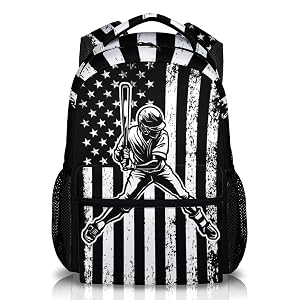 Kids Backpack for Boys Baseball School Backpacks for Sports Lovers 17 Lightweight Baseball Bookbag for Elementary Middle School