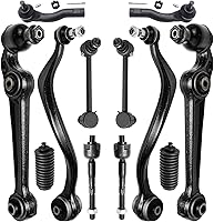 Vista 101 de Detroit Axle - Kit de suspensión completo de 12 unidades para Dodge Ram 1500 4x4 solamente - 2 brazos de control superiores y rótulas, 2 rótulas