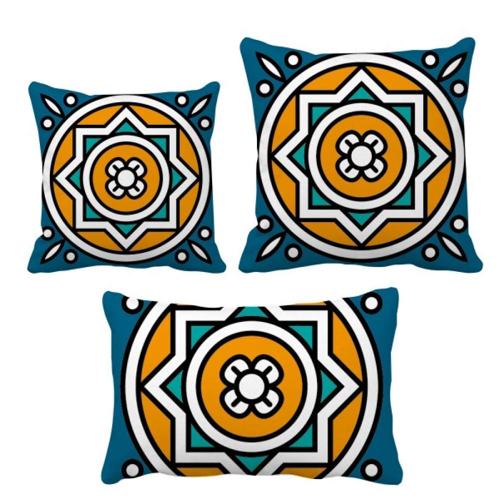 Coussins ensemble géométrie abstraite housse et insert sofa decor