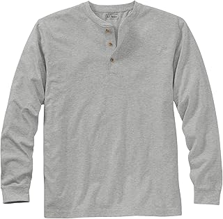 [エルエルビーン] ケアフリー・アンシュリンカブル・ティ、長袖 ヘンリー ジャパン・フィット
