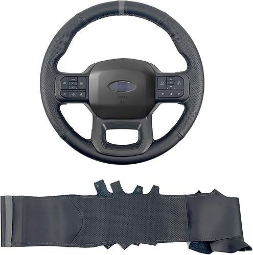 Miniatura 9 de Funda protectora para volante de uretano para Ford F-150 F150 XLXLTLimited 2021 2022 (marcador naranja)