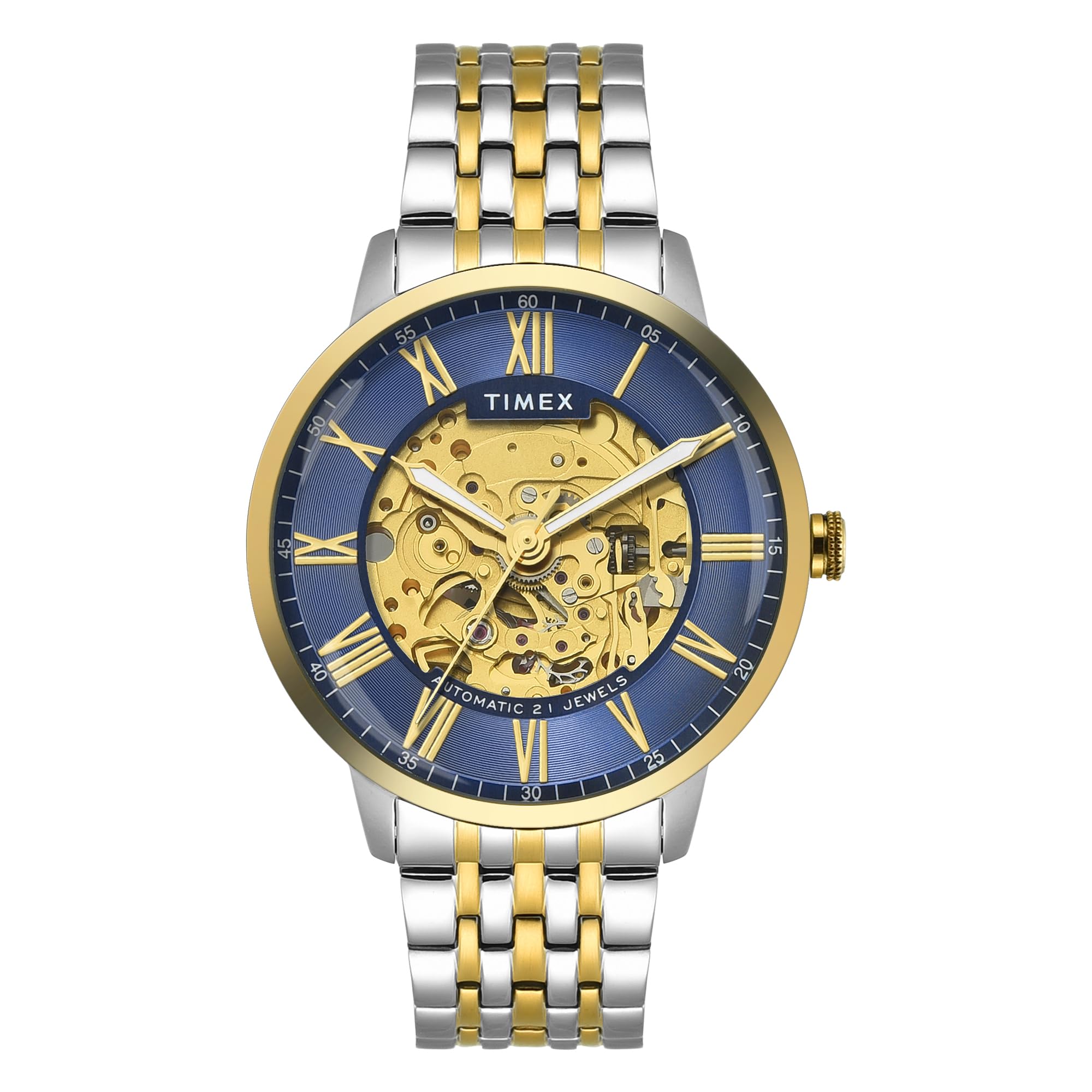Blue Round Dial Analog Automatic Men's Watch - TWEG23505-image-8