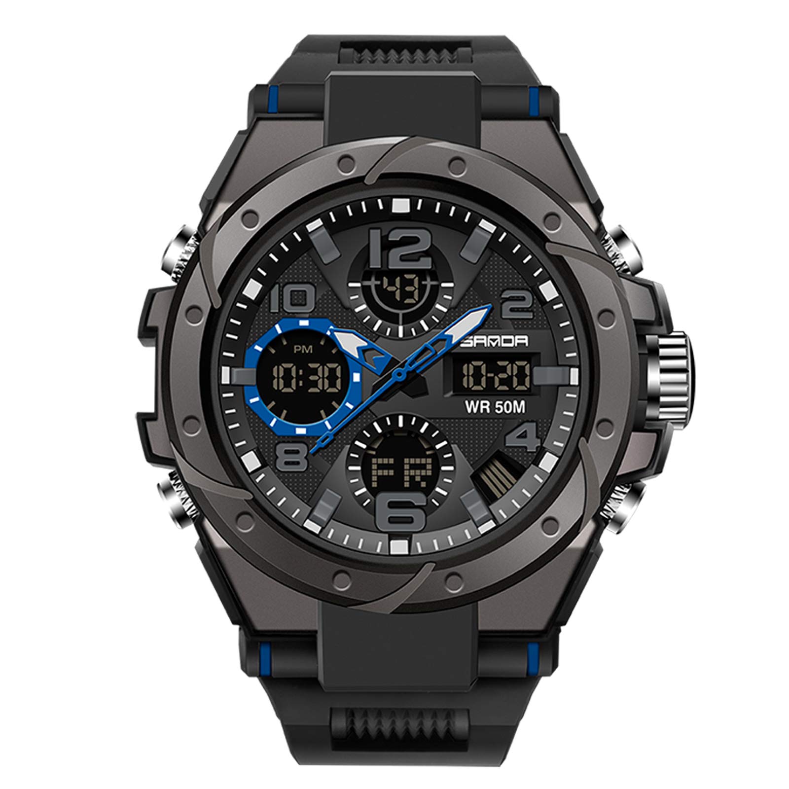 RORIOS Relojes Deportivos para Hombre Resistente al Agua Digital Militares Relojes Multifuncional Militar Reloj para Hombre