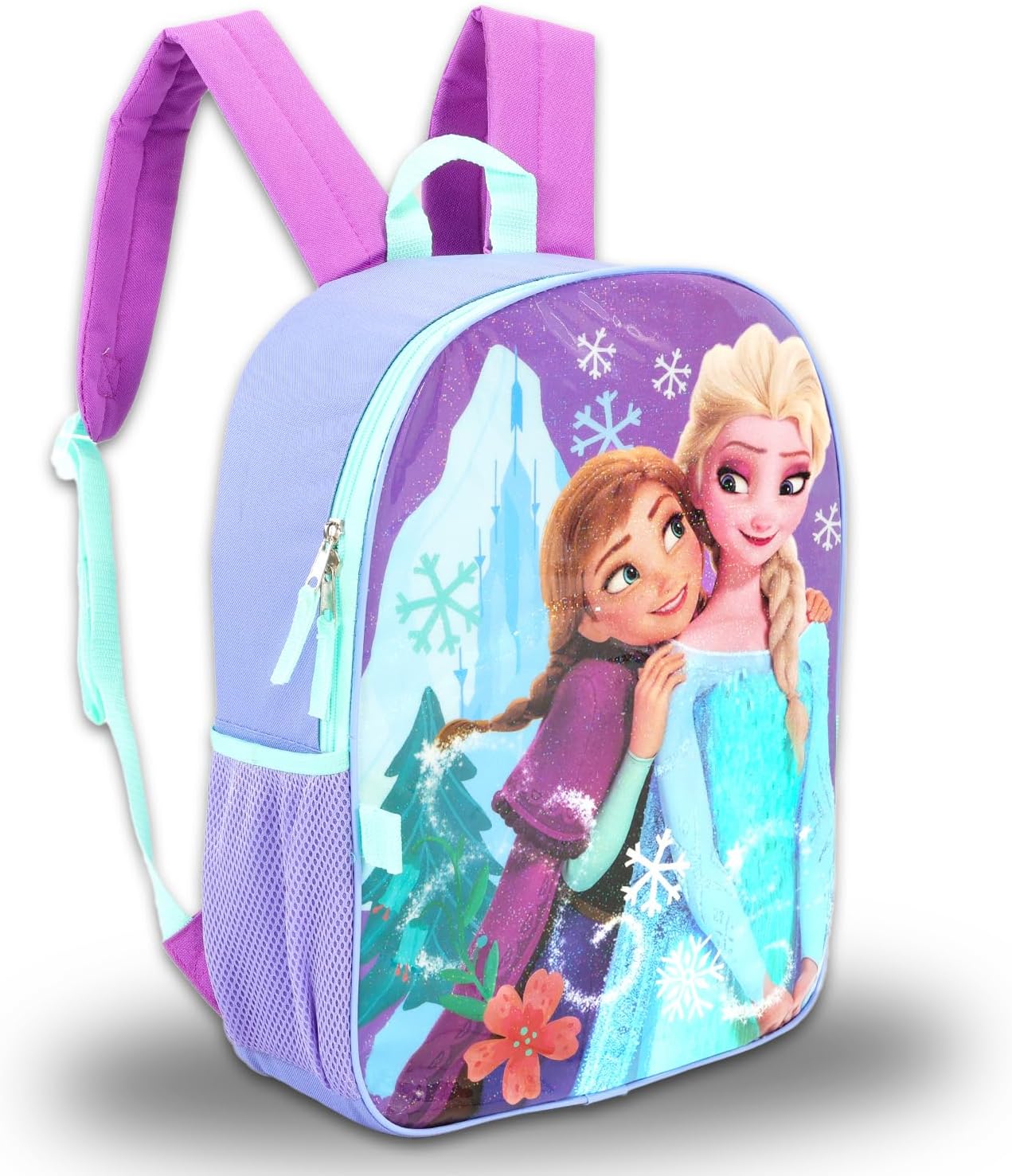 Disney Frozen Backpack and Lunch Bag Set - Bundle with 16” Elsa & Anna School Bag, Lunch Box, Water Bottle, Stickers, More | Frozen Backpack and Lunchbox - Image 2