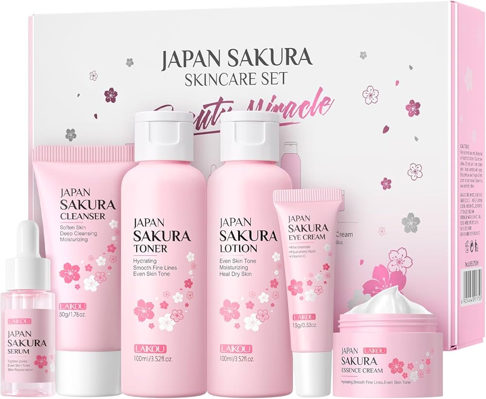 Amazon.com : LAIKOU Skin Care Set JAPAN SAKURA Women Beauty Gift