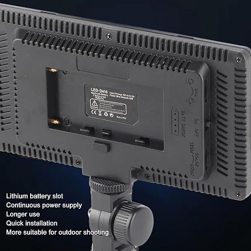 Miniatura 5 de Luz de relleno de fotos LED regulable, 30W 416pcs LED Panel plano lámpara de luz de relleno para transmisión en vivo Foto Video