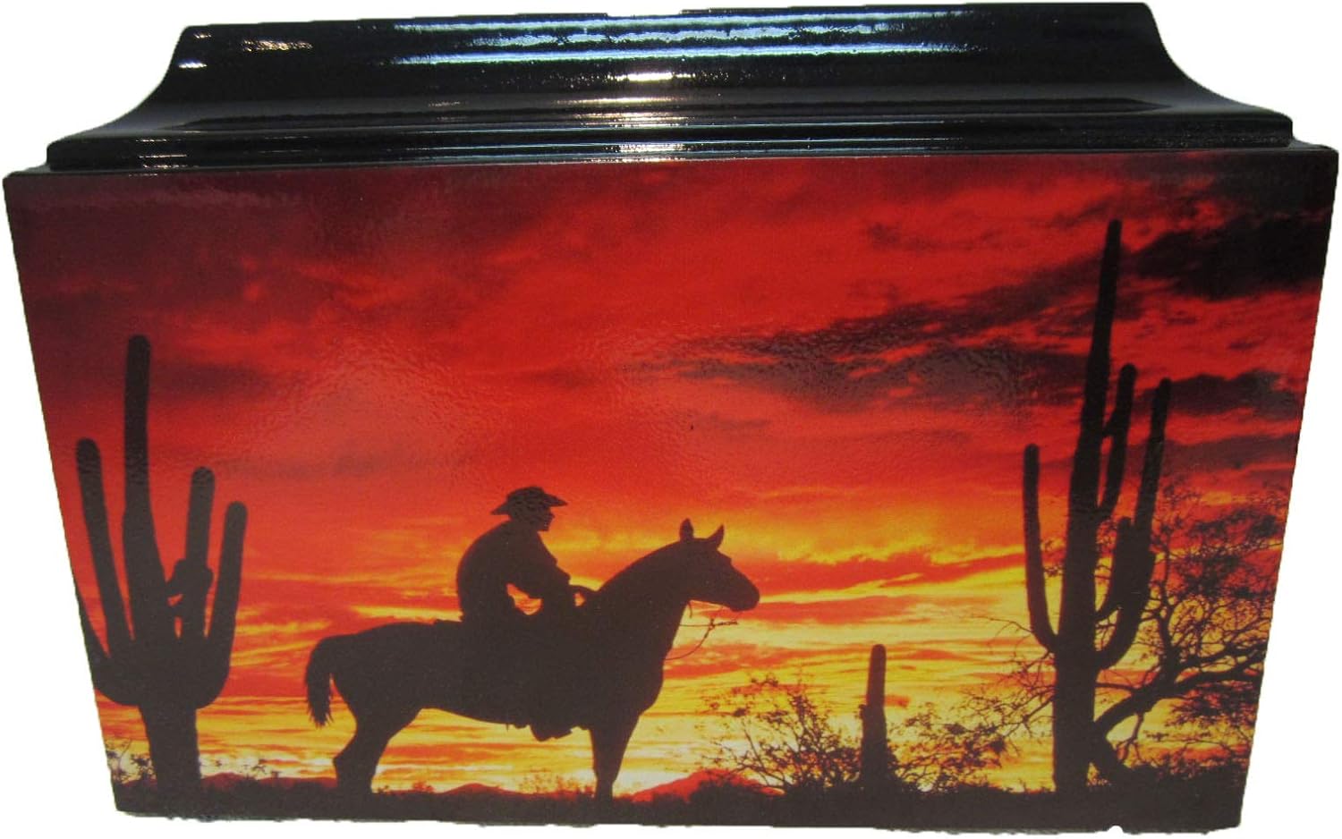 500 Cowboy/Western Horse Sunset Adult Cremation Urn
