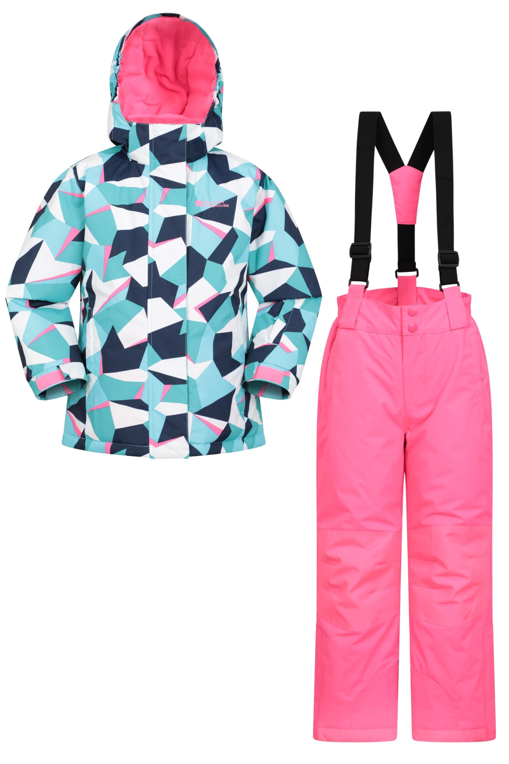 Mountain Warehouse Conjunto de esquí con Chaqueta y Pantalones para niños - A Prueba de Nieve, Bolsillos Delanteros, Forro Polar y faldón paranieves - para Snowboard, Invierno