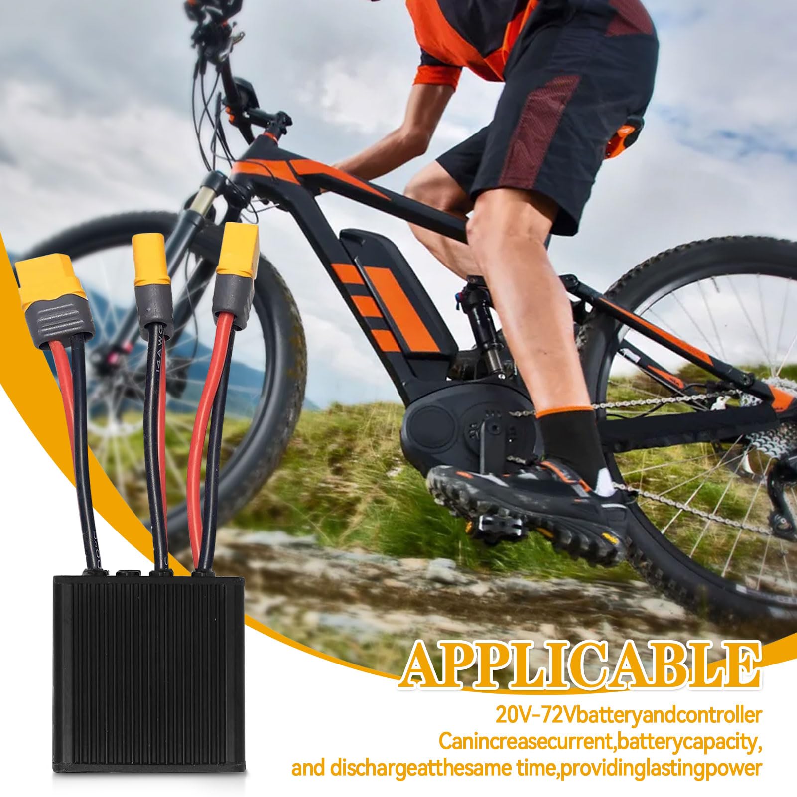 Snapklik.com : YWNYT Dual Battery Discharge Converter 20V-72V DC Dual ...