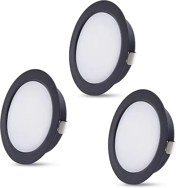 Faretti LED da Incasso 3,5W Nero - Set di 3 - Illuminazione Efficiente