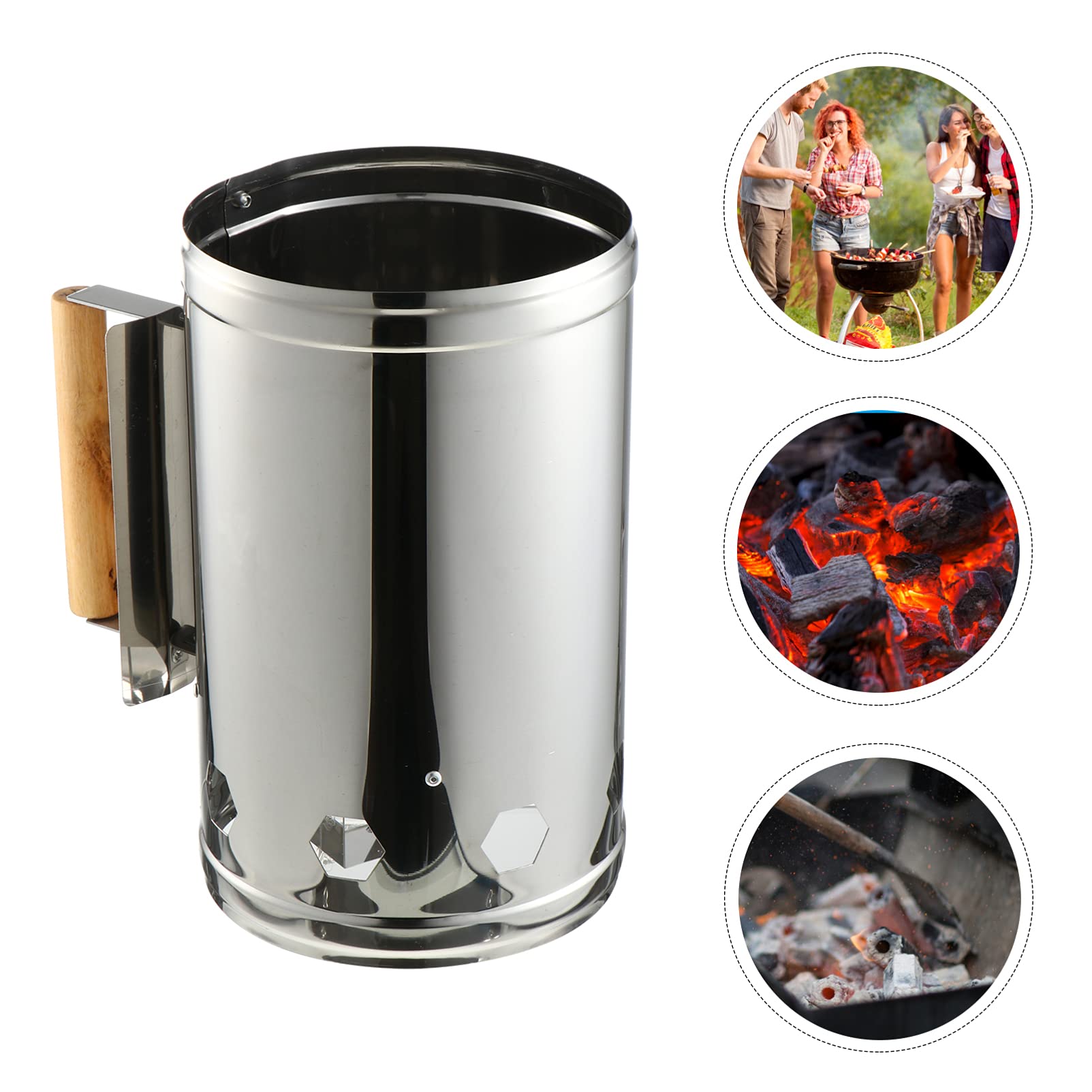 Happyyami Accendifuoco per Barbecue a Carbone Secchio per Esterno