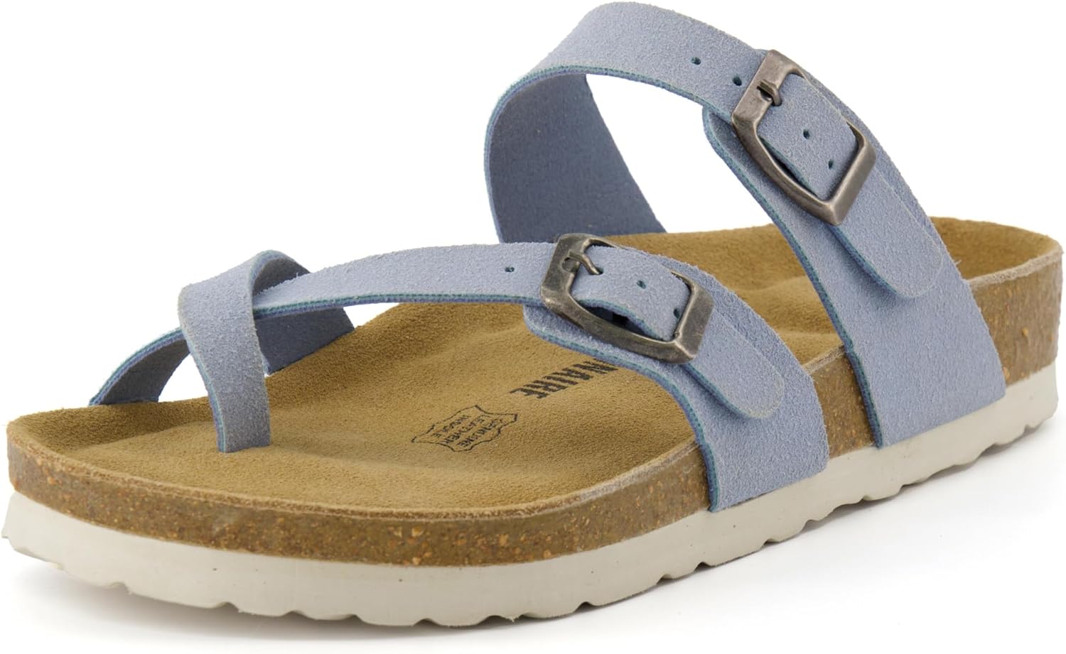 CUSHIONAIRE Luna Sandals for Women, Cork Footbed Womens Sandals for Summer Comfort with Adjustable Straps, Wide Width Available - Image 9