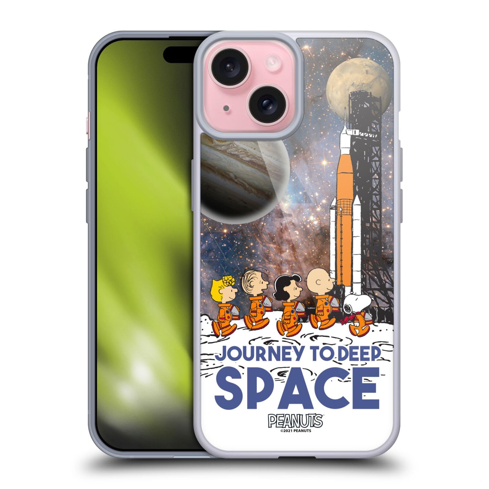 Head Case Designs Officially Licensed Peanuts Journey to Deep Space Secrets of Apollo 10 Gel Case [Military Grade Protection] Compatible with Apple