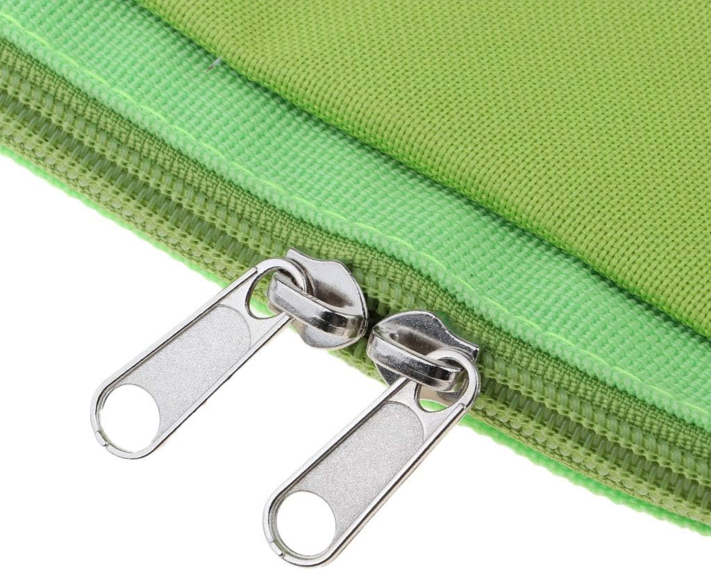 Portable Golf Club Travel Bag Case Sunday Bag Golf Practice Pencil Zipper Pouch with Two Pockets Green